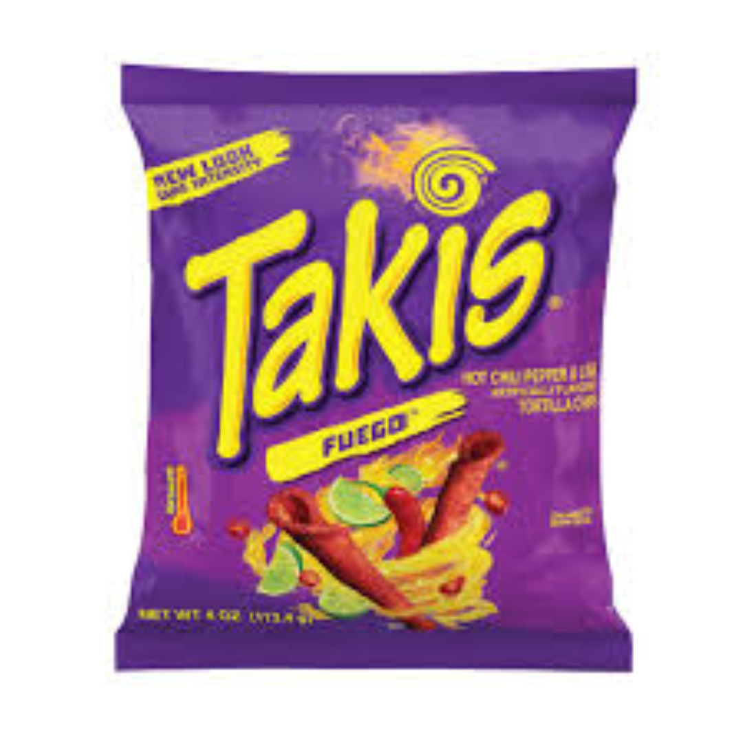 TAKIS FUEGO HOT CHILI PEPPER N LIME 113.4G